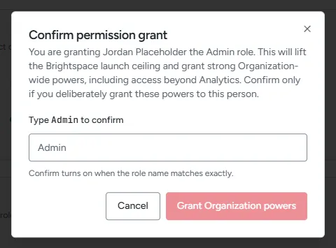 The Grant Organization powers confirmation for a launch member